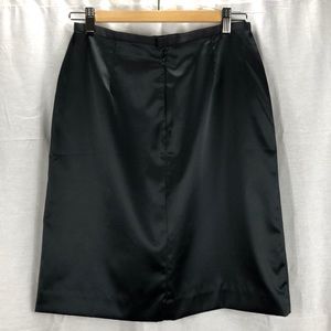 Black satiny skirt